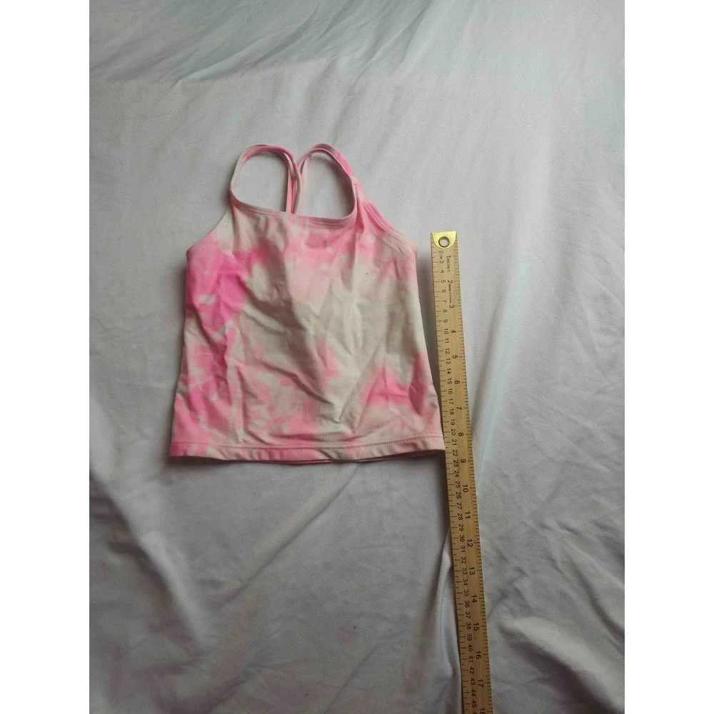 The Children's Place Tank Top Girls Medium 7/8 Pink Tie Dye Double Straps Casual